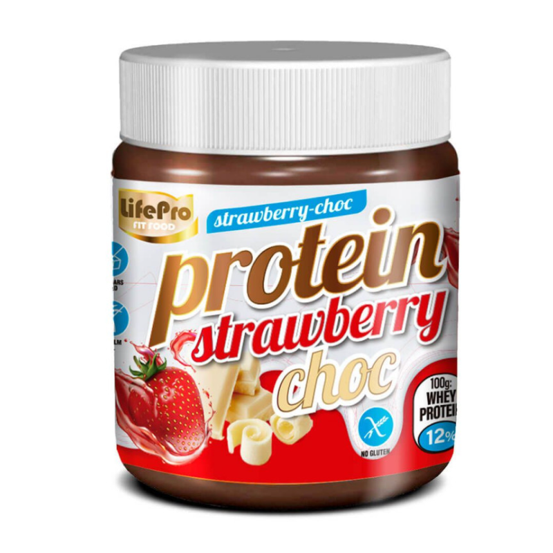 Crema Proteica Strawberry Chocolate Blanco, 250Gr - Life Pro